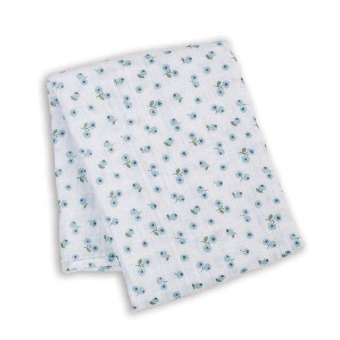 Lulujo - Muslin Swaddle - Blueberries