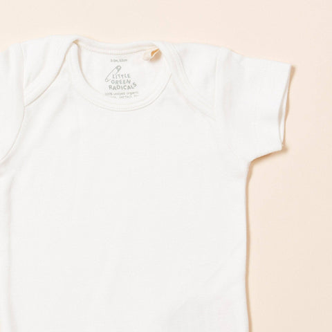 Little Green Radicals Natural Short Sleeve Baby Body - Single