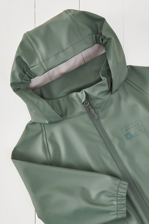 Grass & Air Khaki Kids Rain Jacket