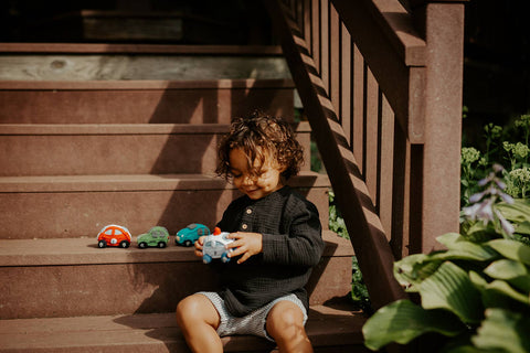 Crochet Baby Toy Police car rattle