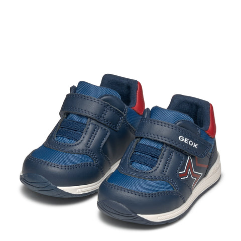Geox B Rishon B. A - GBK+NYLON NAVY / RED