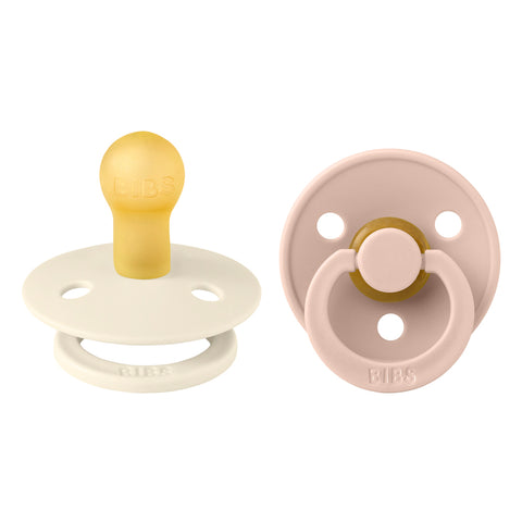 BIBS Pacifier Colour 2 Pack Latex - Ivory/Blush