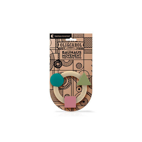 Bauhaus Teething Ring Pastel - Natural Baby Teether