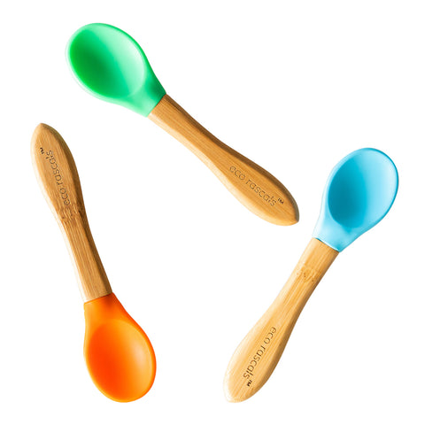 Eco Rascals Pack Of 3 Spoons With Bamboo Handles