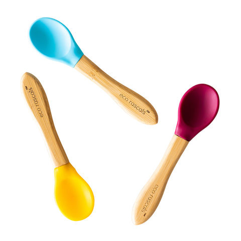 Eco Rascals Pack Of 3 Spoons With Bamboo Handles