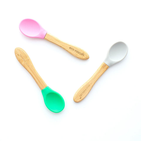 Eco Rascals Pack Of 3 Spoons With Bamboo Handles