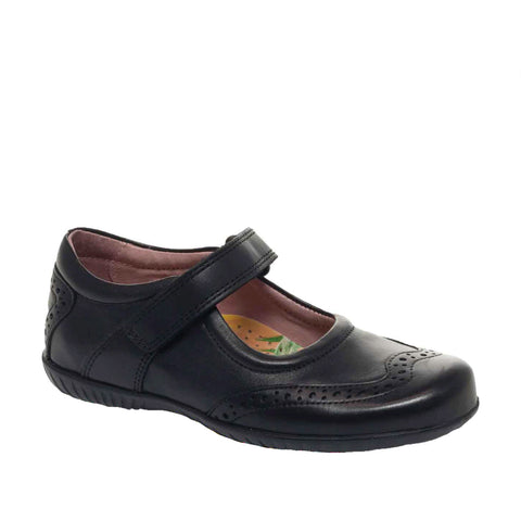 Petasil School Shoes Expo 3 Black Leather 'E' fitting