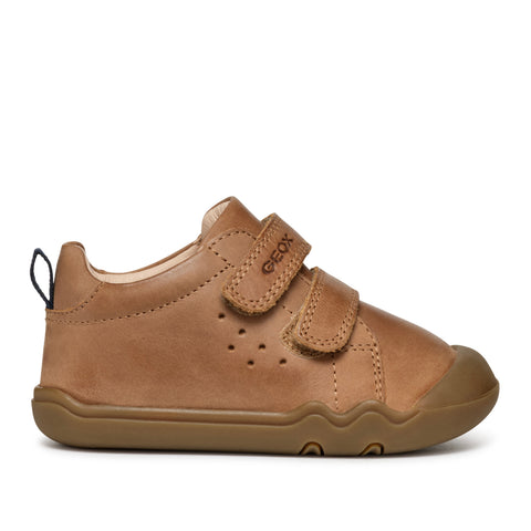Geox B STEPPIEUP BOY A - WAX.LEA Cognac