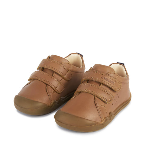 Geox B STEPPIEUP BOY A - WAX.LEA Cognac
