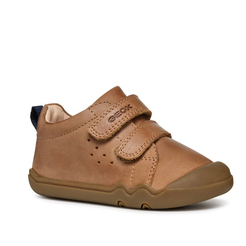 Geox B STEPPIEUP BOY A - WAX.LEA Cognac