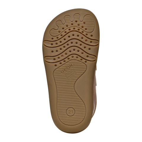 Geox B STEPPIEUP BOY A - WAX.LEA Cognac