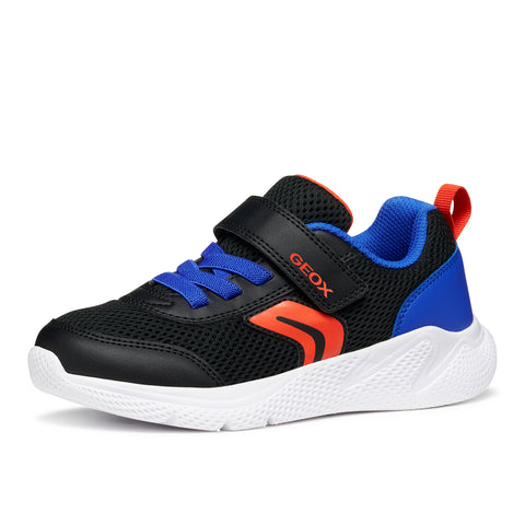 Geox J SPRINTYE BOY. A - MESH+GEOBUCK BLACK/ROYAL