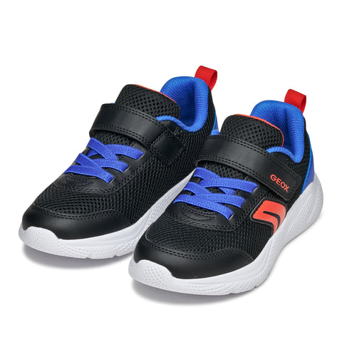 Geox J SPRINTYE BOY. A - MESH+GEOBUCK BLACK/ROYAL