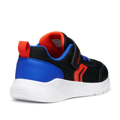 Geox J SPRINTYE BOY. A - MESH+GEOBUCK BLACK/ROYAL