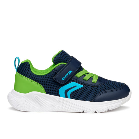 Geox J SPRINTYE BOY. A - MESH+GEOBUCK NAVY/LIME