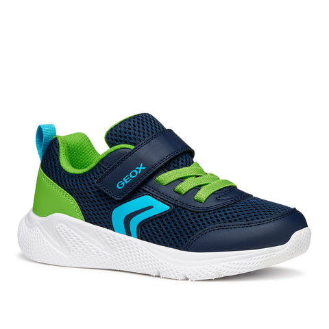 Geox J SPRINTYE BOY. A - MESH+GEOBUCK NAVY/LIME