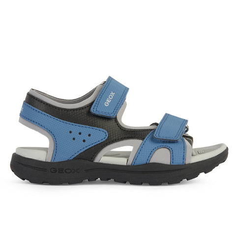 Geox J Vaniett B. C - LYCRA+PR.DBK  LT Blue/Black Sandals