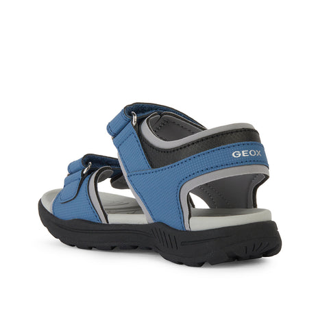 Geox J Vaniett B. C - LYCRA+PR.DBK  LT Blue/Black Sandals