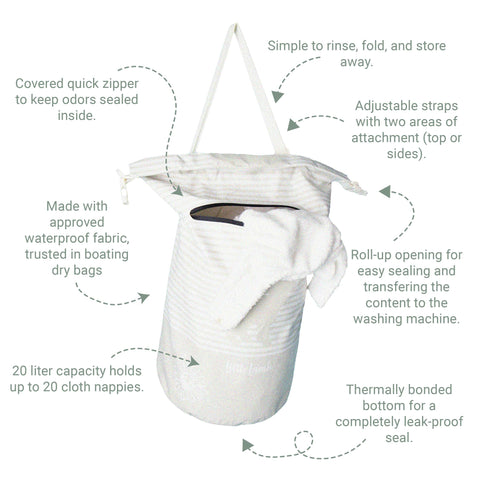 Little Lamb Nappy Pail for Reusable Nappies