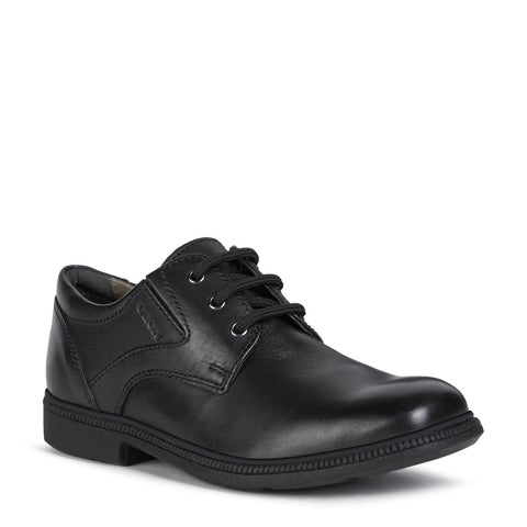 Geox Secondary School Shoes Black Lace Ups at Naturally Kids Shoes