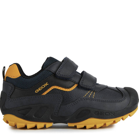 Geox J.N. Savage B.A - GBK CER+NYLON - NAVY / OCHRE YELLOW