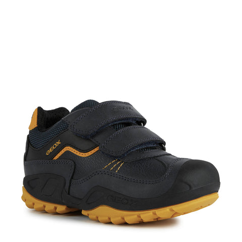 Geox J.N. Savage B.A - GBK CER+NYLON - NAVY / OCHRE YELLOW