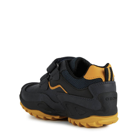 Geox J.N. Savage B.A - GBK CER+NYLON - NAVY / OCHRE YELLOW