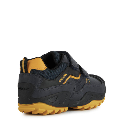 Geox J.N. Savage B.A - GBK CER+NYLON - NAVY / OCHRE YELLOW
