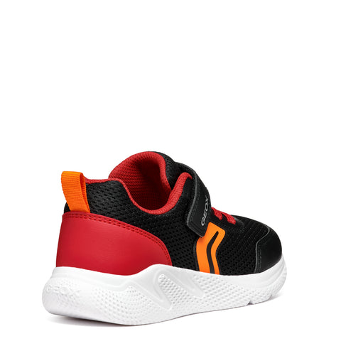GEOX J Sprintye B. A - MESH+GEOBUCK Black/Red