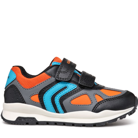 Geox J Pavel D - GBK+NYLON Black/Orange