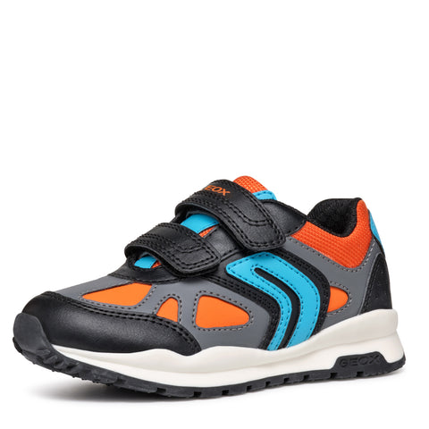 Geox J Pavel D - GBK+NYLON Black/Orange