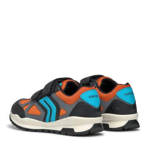 Geox J Pavel D - GBK+NYLON Black/Orange