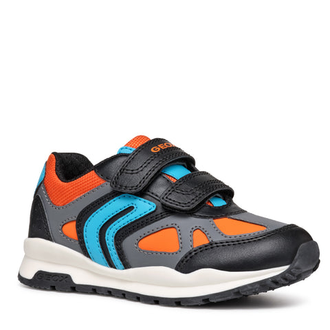 Geox J Pavel D - GBK+NYLON Black/Orange