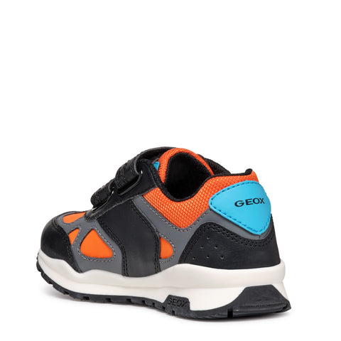 Geox J Pavel D - GBK+NYLON Black/Orange