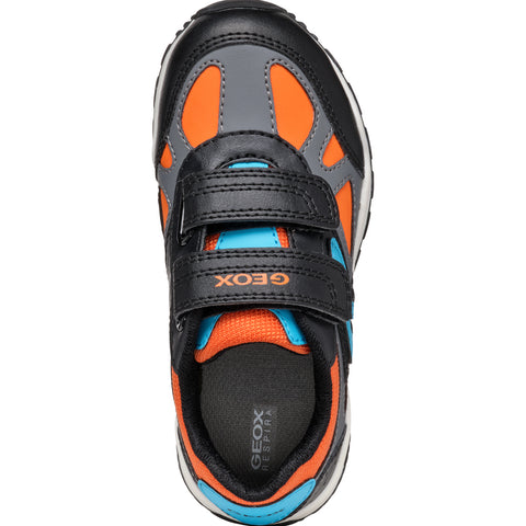 Geox J Pavel D - GBK+NYLON Black/Orange