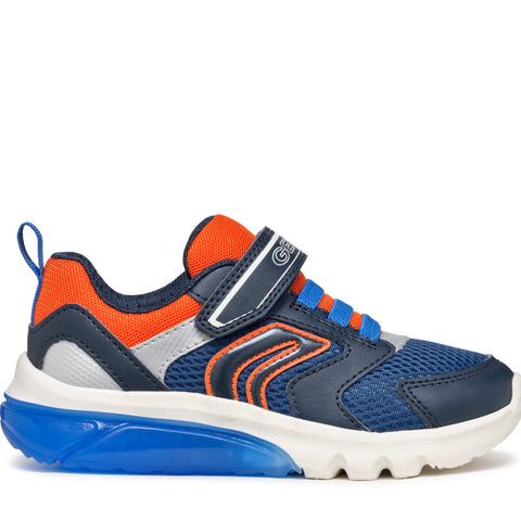 Geox J CIBERDRON C _ MESH+GEOBUCK Navy / Orange