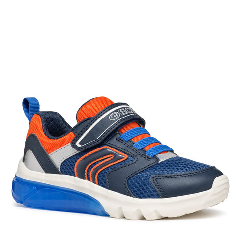 Geox J CIBERDRON C _ MESH+GEOBUCK Navy / Orange