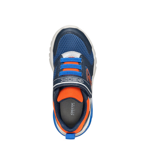 Geox J CIBERDRON C _ MESH+GEOBUCK Navy / Orange