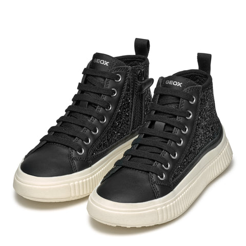 GEOX J Laquinny D-GLI.TEX+SYN.LEA Black Boots