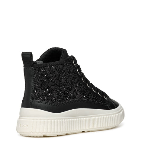 GEOX J Laquinny D-GLI.TEX+SYN.LEA Black Boots