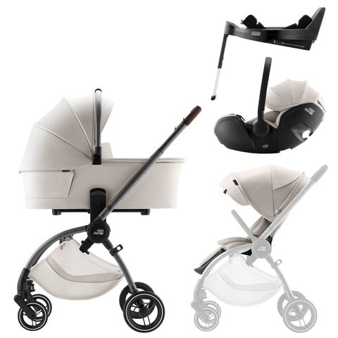 Britax Lux Rio, Carrycot and Baby Safe Pro and Base (Soft Taupe)