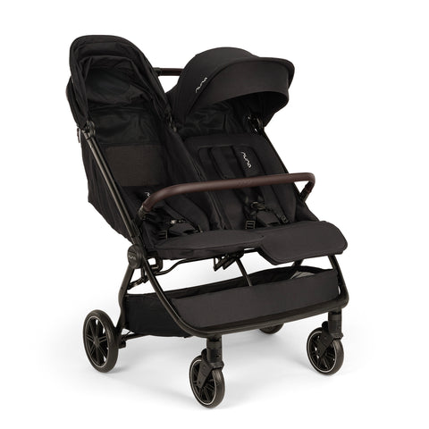 Nuna TRVL DUBL Compact Stroller - Caviar