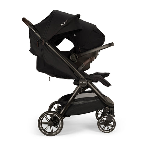 Nuna TRVL DUBL Compact Stroller - Caviar