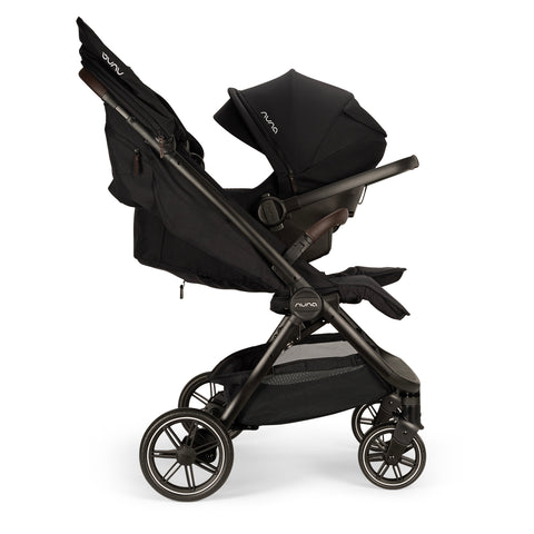 Nuna TRVL DUBL Compact Stroller - Caviar