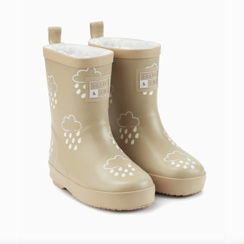 Grass & Air - Stone Colour-Revealing Kids Wellies