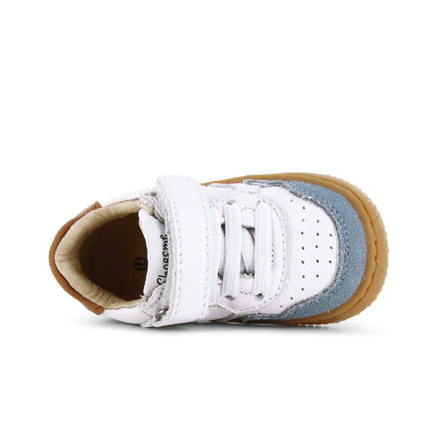 Shoesme Baby-Proof White & Light Blue Trainer Shoe BN24S012-B