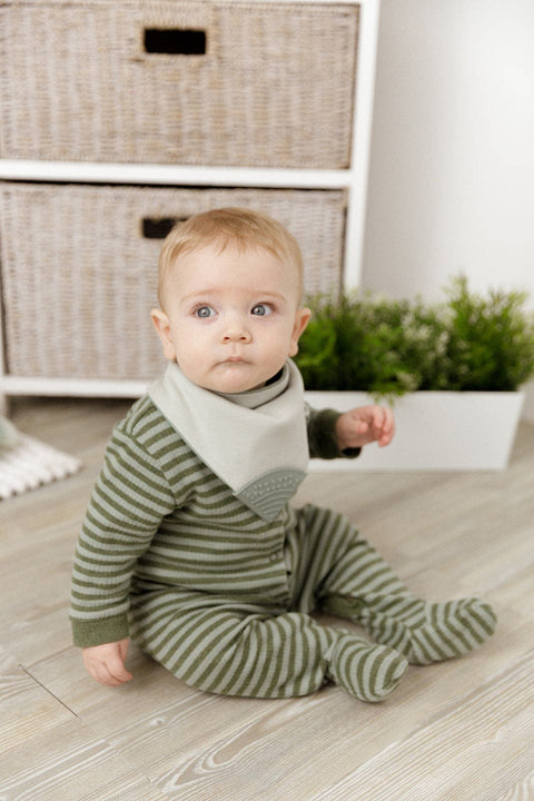 Cheeky Chompers Sage Neckerchew - Teething Dribble Bib  New Neutral range