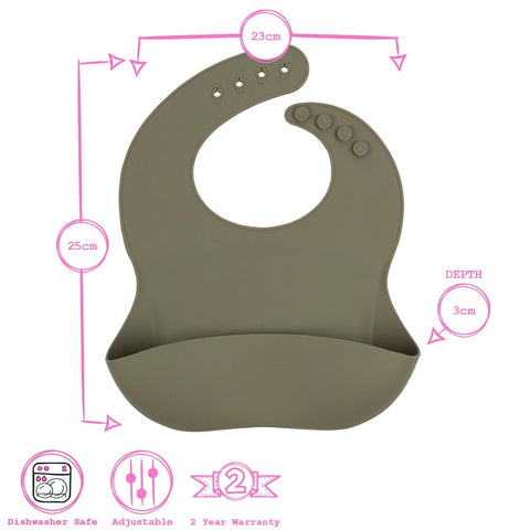 Baby Silicone Weaning Bib - By Tiny Dining