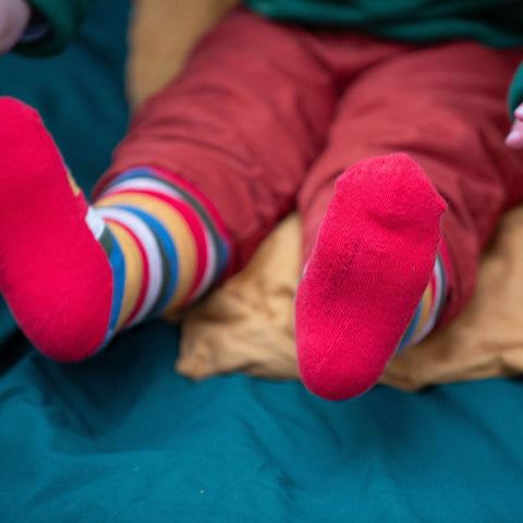 Little Green Radicals Rainbow Terry Boot Socks 2 Pack