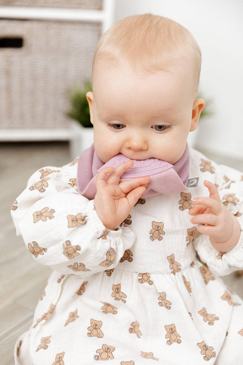 Cheeky Chompers Dusky Pink Neckerchew - Teething Dribble Bib  New Neutral range